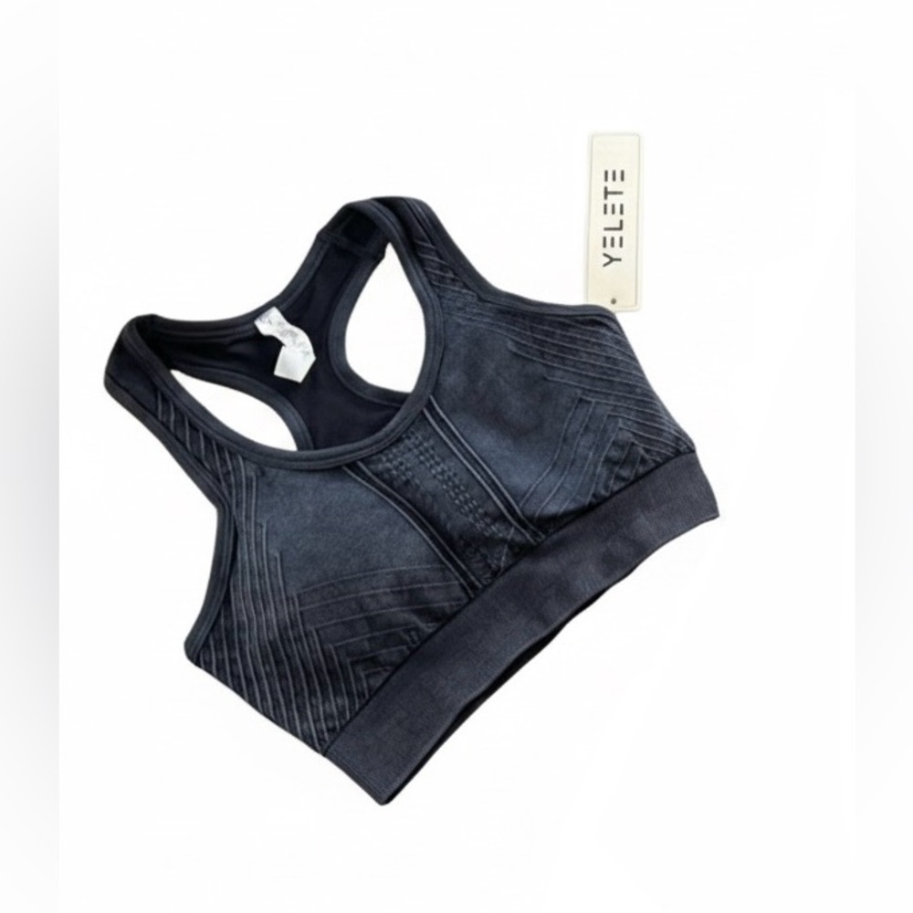 YELETE Sports Bra Stonewash Gray S NWT